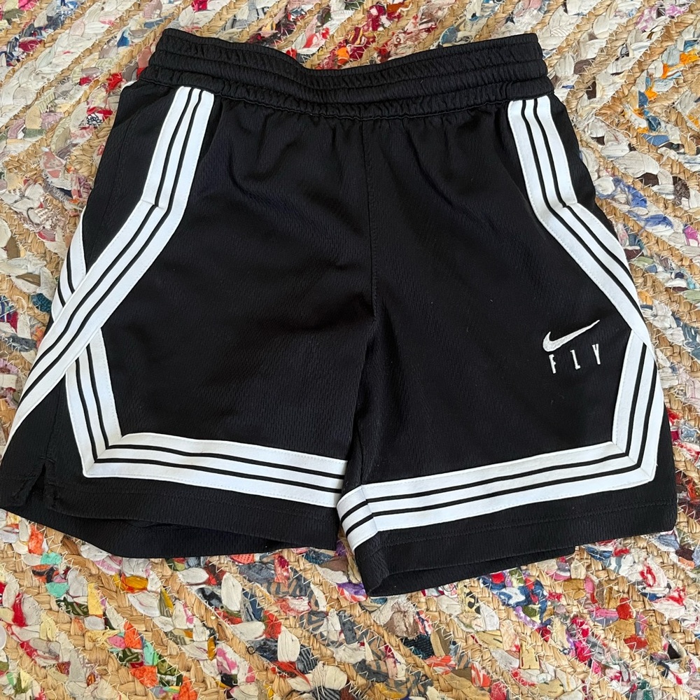 Nike Black Shorts with White Stripes